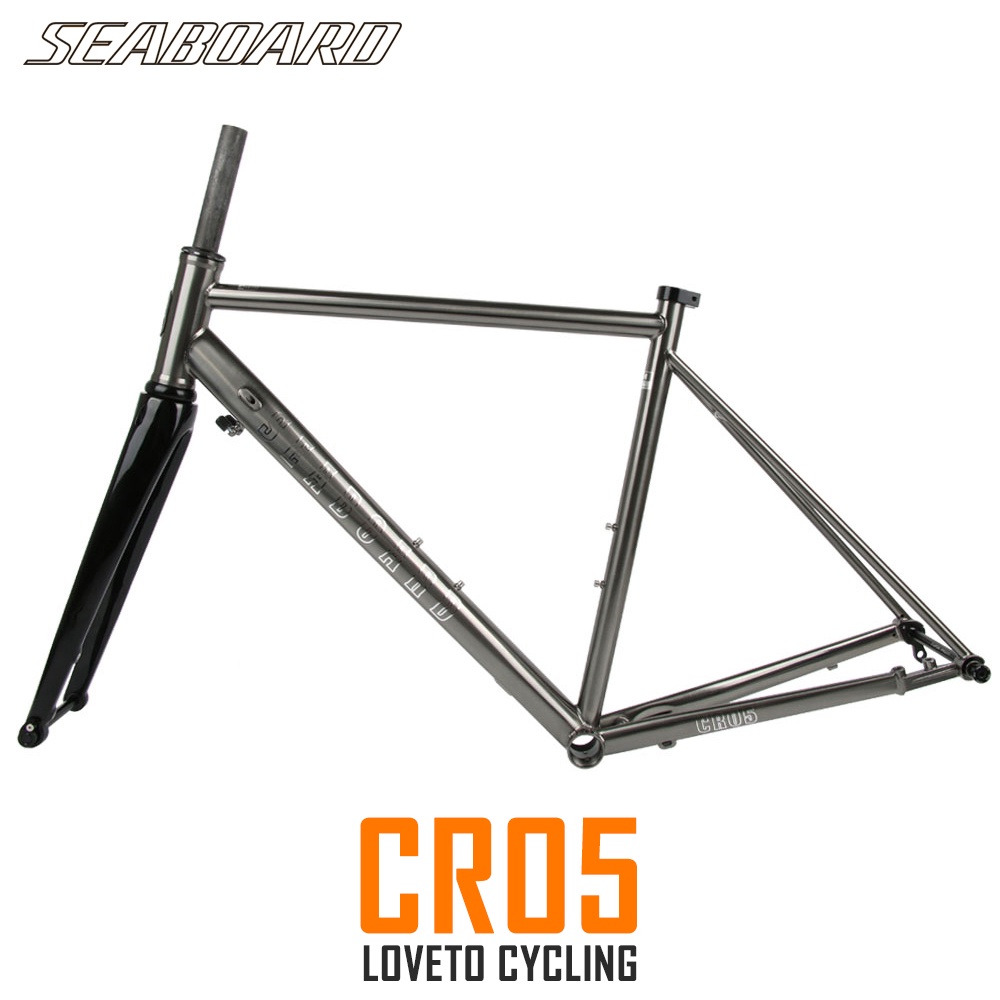SEABOARD CR05 Road Bike Frame with Carbon Fork 700C Chrome