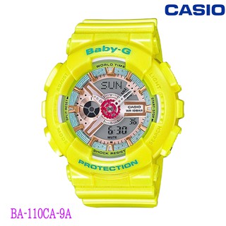 BABY-G BA-110CA-9A Casio นีโอพาสเทล นาฬิกาข้อมือผู้หญิงสายเรซิ่น ของแท้นาฬิกา Baby-G (ประกัน CMG ศูนย์เซ็นทรัล 1 ปี