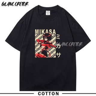 เสื้อยืดวินเทจใหม่ เสื้อยืดลําลอง แขนสั้น พิมพ์ลายอนิเมะ Attack On Titan สไตล์ฮิปฮอป ฮาราจูกุ สตรีท สําหรับผู้ชาย Gdiaae