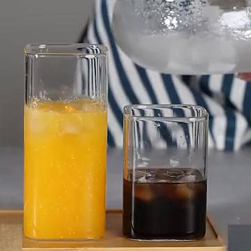 แก้วทนอุณหภูมิ-ทรงเหลี่ยม-ทนความร้อน-เย็น-square-glass-200-ml
