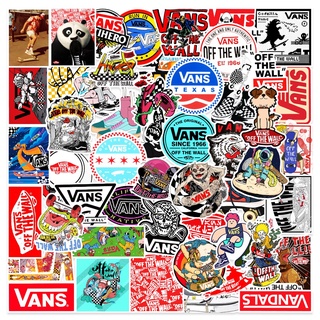 พร้อมส่ง!สติกเกอร์ไดคัท Sticker VANS Famous logo DIY กันน้ำ สติ๊กเกอร์ 50 ชิ้น โทรศัพท์มือ