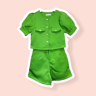 [สินค้าพร้อมส่ง] เซตเสื้อ กางเกงทวิตเขียว