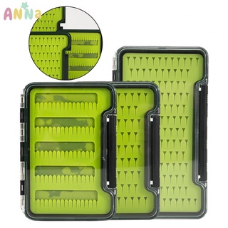 【Anna】Fly Fishing Box Waterproof Flies Silicone Insert Clear Lid Jigs Tackle Boxes【Sport & Motors】