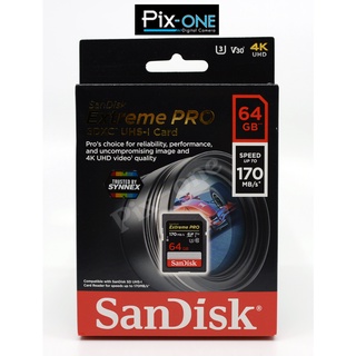 ภาพหน้าปกสินค้าSANDISK EXTREME PRO SD 64 GB (170 Mb/s) ซึ่งคุณอาจชอบสินค้านี้