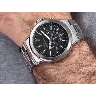 (ผ่อน0%) นาฬิกาชาย Michael Kors Mens Dylan Chronograph Stainless Steel Watch MK8730 หน้าปัดขนาด 45mm. สแตนเลส สีเงิน