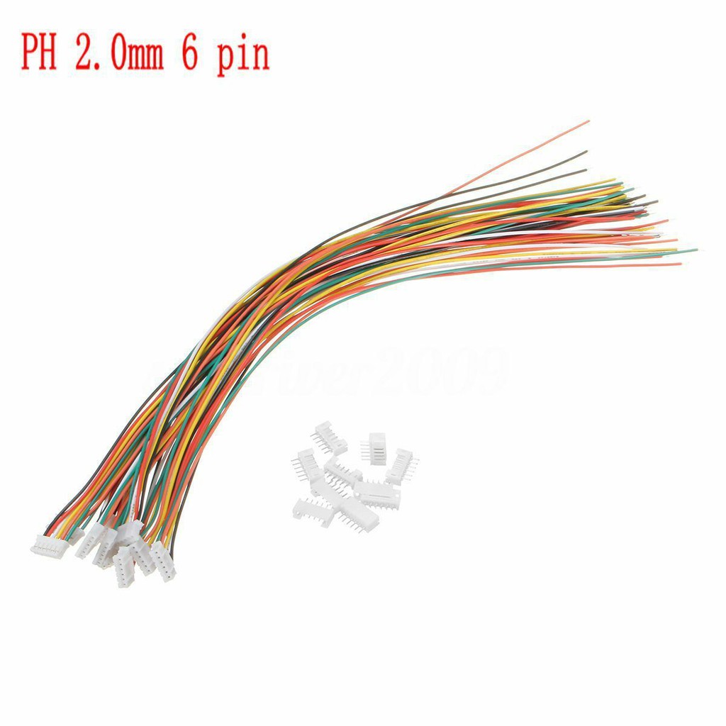 6Pin 6P JST PH PCB Pitch 2.0 มม.26AWG Mini Micro หญิงปลั๊กซ็อกเก็ตสายไฟ ...