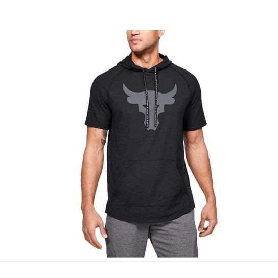 Under Armour Project Rock Short Sleeve Hoodie | Shopee Thailand