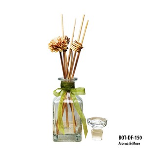 Aroma&amp;more  ขวดแก้วน้ำหอมกระจายกลิ่นคอสูงพร้อมฝาครอบแก้ว ขนาดบรรจุ 150ML / Fancy bottle for room diffuser