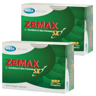 สินค้า Mega We Care Zemax SX 30 capsules (2 กล่อง) เสริมฮอร์โมน สุขภาพเพศชายและกล้ามเนื้อ