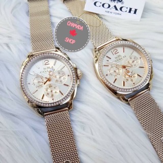 🍃Coach Boyfriend Crystal Accent Gold-Tone