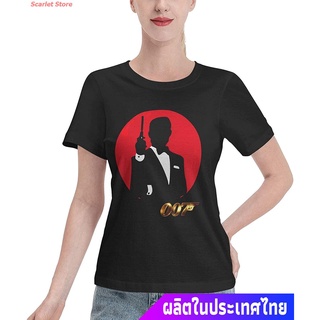 Scarlet Store เสื้อยืดเจมส์บอนด์เสื้อยืดยอดนิยม James Bond T-Shirt Novelty Cotton Summer Clothes For Female James Bond M