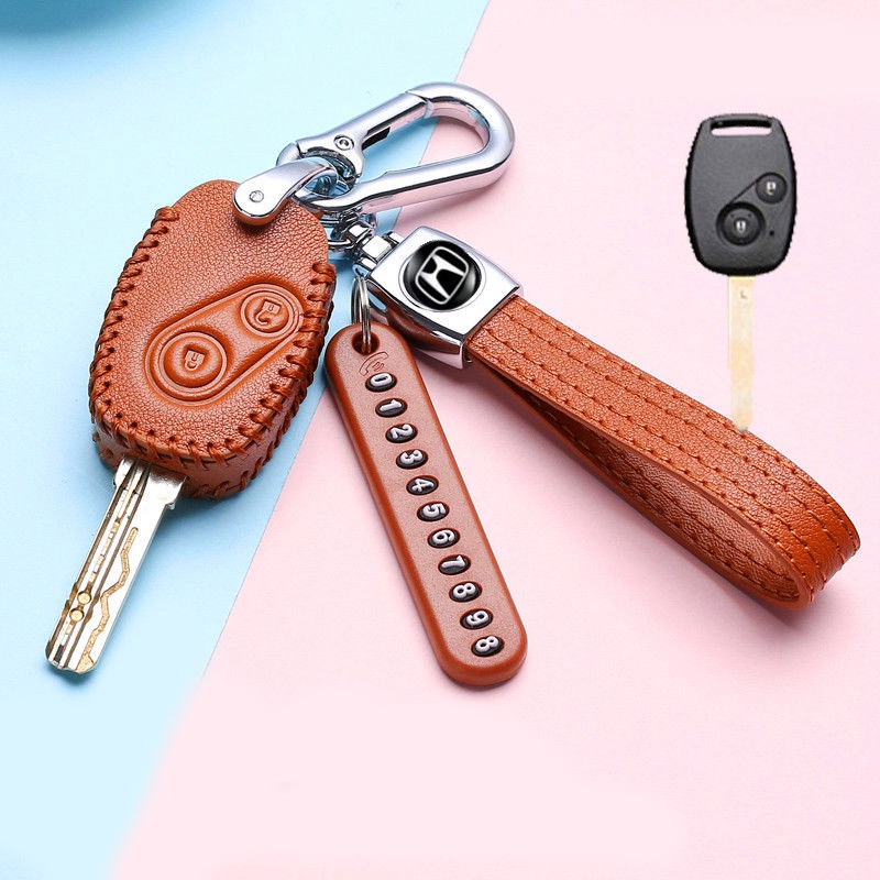 ปลอกกุญแจ-honda-เคสกุญแจรถยนต์-key-cover-เคสหนังใส่กุญแจรีโมทกันรอย-รุ่นกุญแจพับ-กันกระแทก-คุณภาพดี