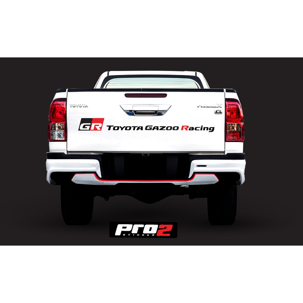 GR sticker ลายสติ๊กเกอร์ติดแต่งฝาท้ายกระบะ Toyota Hilux Revo สติ๊กเกอร์ ...