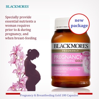 Blackmore Pregnancy & Breast-Feeding Gold วิตามินสำหรับคุณแม่ช่วงตั้งครรภ์ และให้นมบุตร 180แคปซูล