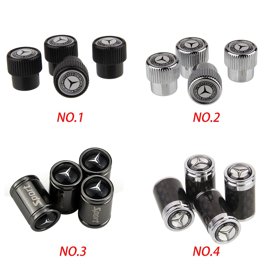 ฝาครอบล้อยางรถยนต์สำหรับ-mercedes-benz-car-tire-valve-stem-caps