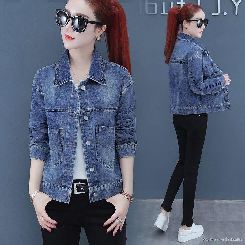 denim-แจ็คเก็ตผู้หญิงสั้น-2020-ฤดูใบไม้ผลิและฤดูใบไม้ร่วงใหม่แจ็คเก็ตเกาหลี-slim-ขนาดใหญ่-denim-top-ฤดูใบไม้ผลิสั้น