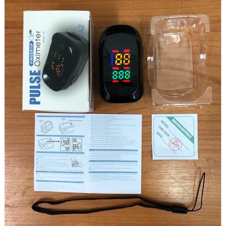 รูปภาพสินค้าแรกของพร้อมส่ง. เครื่องวัดออกซิเจนปลายนิ้ว วัดออกซิเจนในเลือด Oxygen pulse fingertip oximeter ที่วัดออกซิเจน A2 TFT