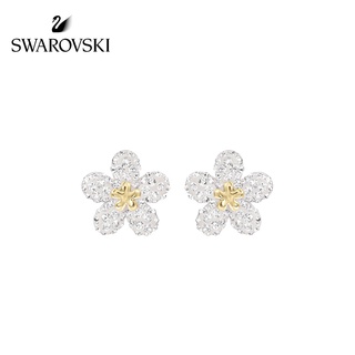 Swarovski ต่างหู ลายดอกไม้น่ารัก ขนาดเล็ก เรียบง่าย ของขวัญวันวาเลนไทน์ สําหรับผู้หญิง e413