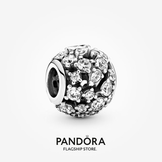 Pandora ชาร์มฉลุลาย ทรงกลม ของขวัญวันหยุด สําหรับผู้หญิง p804