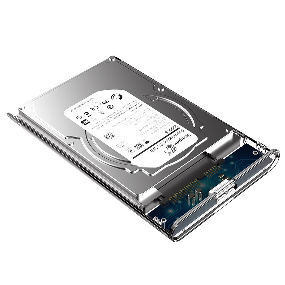 ภาพสินค้าKJ กล่องใส่ HDD 2.5 '' แบบโปร่งใส SATA 2.0 / 3.0 / 3.1 ถึง USB 3.0 กล่องใส่ฮาร์ดดิสก์ไดรฟ์ภายนอก SSD จากร้าน kanjanatongoon บน Shopee ภาพที่ 4