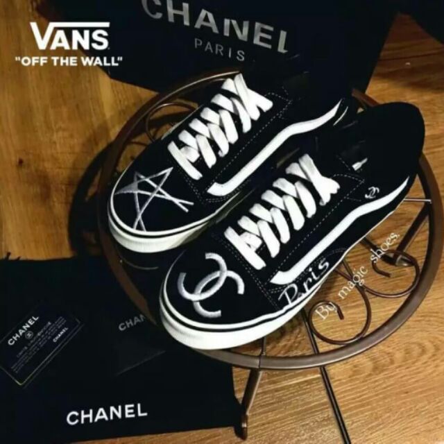 Vans vs Chanel Sneakers Shoes limited edition | Shopee Thailand