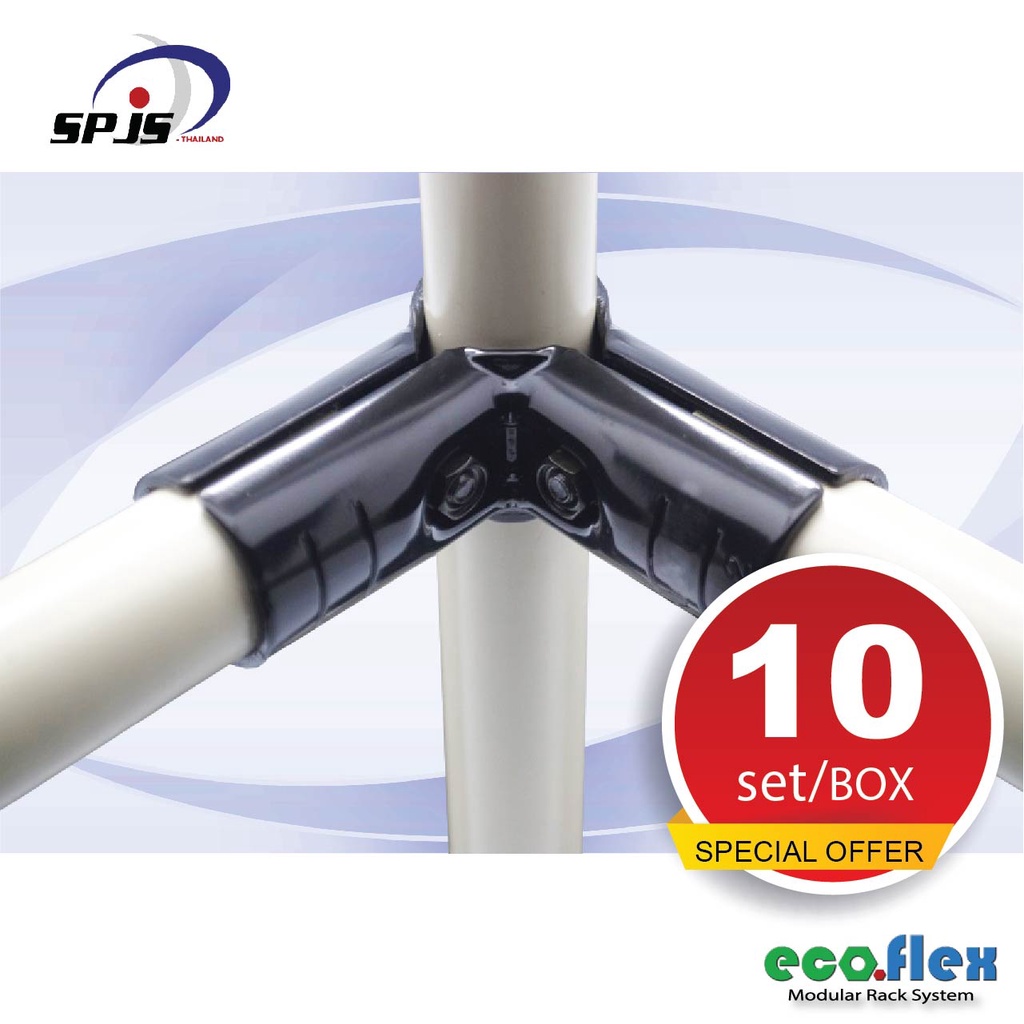 SPJS ข้อต่อ ท่อ เหล็กสีดำ Pipe Joint HJ-2 (BLACK) 10set/BOX | Shopee ...