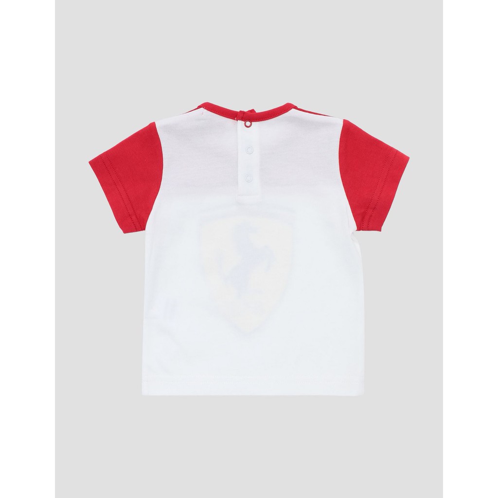 ferrari-เฟอร์รารี่-เสื้อยืดแขนสั้น-รุ่น-infant-boy-big-shield-t-shirt-wht