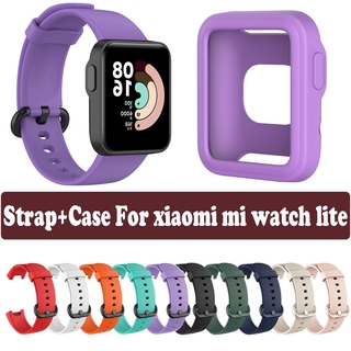 เคสซิลิโคน สาย For Xiaomi Mi Watch Lite าข้อมือ สาย นุ่ม เคส Mi Watch Lite นาฬิกาอัฉริยะสาย