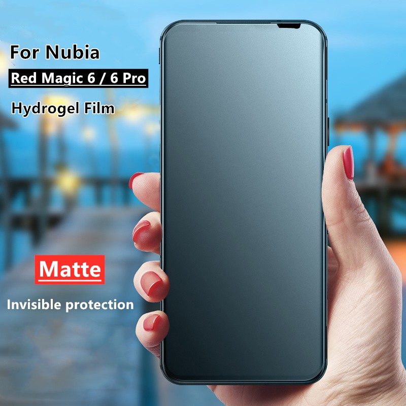 matte-frosted-filmฟิล์มไฮโดรเจล-เหมาะสำรับ-nubia-red-magic-6-nubia-red-magic-6-pro-ฟิล์มนุ่มใหม่-คุณภาพสูง-อุปกรณ์กันรอยหน้าจอ