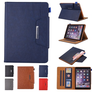 Premium Leather Business Tablet Case For iPad 7th/8th Gen 2019/2020 iPad Pro 11 2021/2020/2018 iPad Air4 10.9 2020 Slim Folding Stand Folio Cover with Auto Wake/Sleep Multiple Viewing Angles Tablet Protection Case Cover