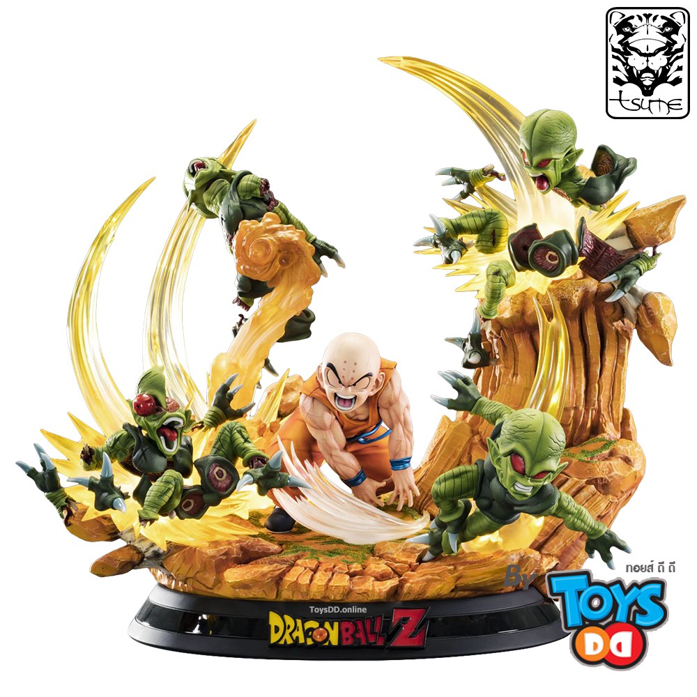DRAGON BALL Z Krilin vs the Saibaimen 1/6 Scale Statue BY TSUME