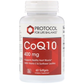 💥PreOrder💥🇺🇸Protocol for Life Balance, CoQ10, 400 mg, 60 Softgels