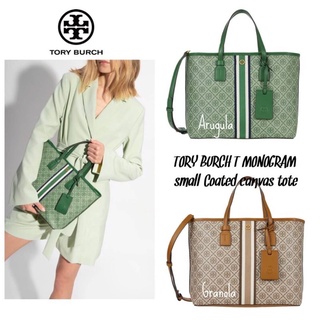 💕TORY BURCH T MONOGRAM small Coated canvas tote