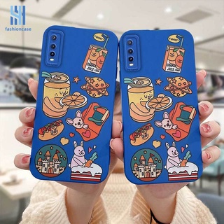 เคสวีโว่ VIVO Y15S Y15A Y10 Y76S Y76 Y91 Y12S Y12 Y20 Y91C Y21 2021 Y30 Y21S Y20S Y12i  Y30i Y93 Y95 Y15 Y17 Y53 Y50 Y53S Y51 2020 Y51A Y33S Y1S Y11 Y31 Y20i Y91i Y90 Y51S Y12A เคสโทรศัพท์เทรนด์ลัคกี้สีน้ำเงินพิมพ์ลายสีน้ำเงิน