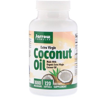 ภาพขนาดย่อของภาพหน้าปกสินค้าอาหารเสริมน้ำมันมะพร้าว  Jarrow Formulas, Coconut Oil, Extra Virgin, 1,000 mg, 120 Softgels. จากร้าน vitaminfamily บน Shopee