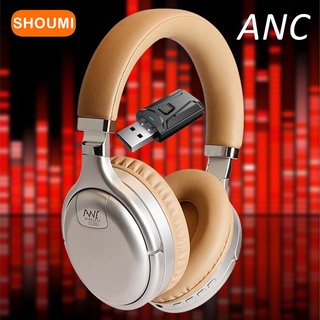 Active Noise Cancelling Headphone ANC Bluetooth Helmet Headsets with 3.5 USB TV Adaptor Bass Wireless Big Earphone For X