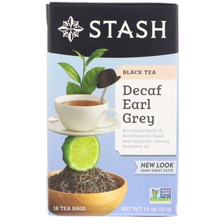 [แยกซอง/ยกกล่อง] Stash Tea, Black Tea, Decaf Earl Grey