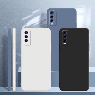 เคสโทรศัพท์มือถือ ซิลิโคน กันกระแทก สีพื้น สําหรับ Vivo Y15s Y15a Y20g Y20 Y20s Y20i Y20i Y12a Y12s Y11s Y50 Y30 Y51 Y31 Y19 Y11 Y12 Y17 Y53s 4G 5G 2021