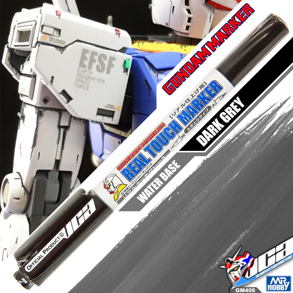 GSI Creos Gundam Marker Real Touch Set 1 - 6 Markers For Weathering & Panel Lining - View #4