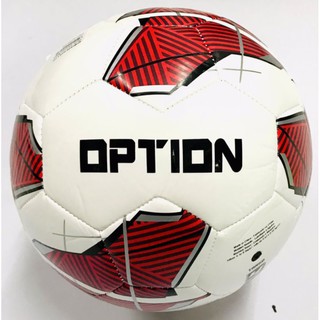 OPTION ลูกฟุตบอลหนังเย็บออฟชั่น  รุ่น Tango แถมฟรี : ตาข่ายใส่ฟุตบอล และ เข็มสูบลม-ลูกฟุตบอลหนังเย็บ-วัสดุ : PVC