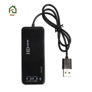 3 Port Usb 2.0 Hub External 7.1Ch Sound Card Headset Microphone Adapter For Pc Black