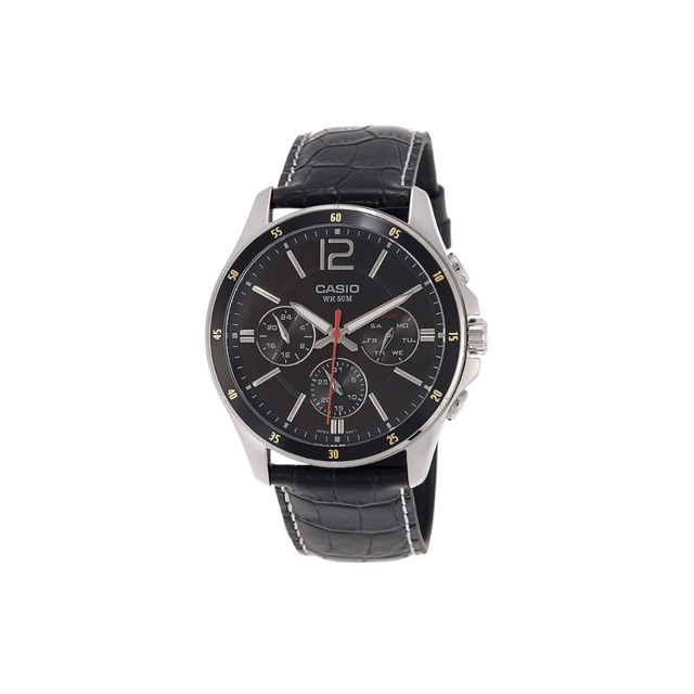 CASIO นาฬิกาข้อมือผู้ชายสายหนัง รุ่น MTP-1374L-1A | Shopee Thailand