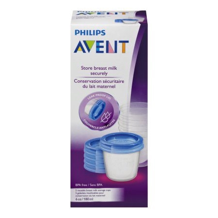 ถ้วยเก็บน้ำนม-philips-avent-6-ounce-breast-milk-storage-starter-set-5-แพ็ค