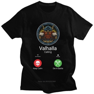 เสื้อผู้ชายเท่ - ตลกValhallaจะเรียกเสื้อยืดผู้ชายผ้าฝ้ายหล่อไวกิ้งโอดินเสื้อยืดGildan