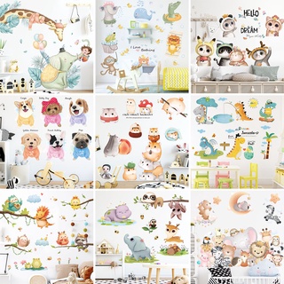 【wuxiang】สติกเกอร์ติดผนัง ลายการ์ตูนสัตว์ สําหรับตกแต่งบ้าน