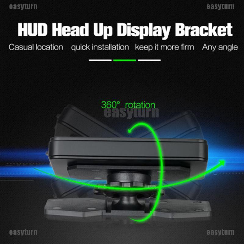 YZ☀Universal Car GPS Cellphone Holder HUD Head-Up Display Projector Phone Bracket