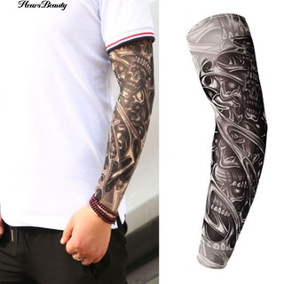 เช็ครีวิวสินค้าปลอกแขน ลาย Tattoo ป้องกันแดดและรังสียูวี สำหรับขี่จักรยาน