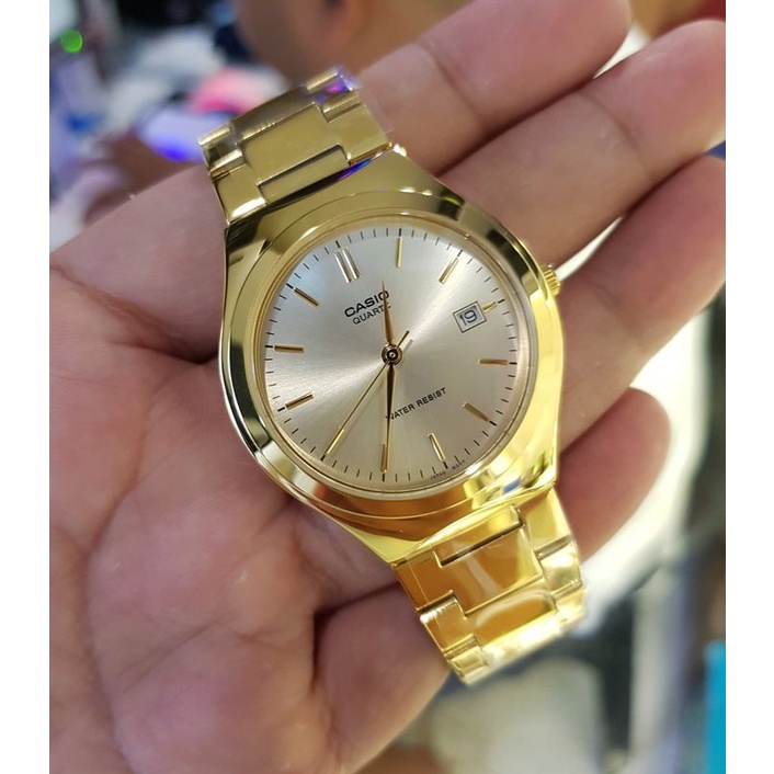 ภาพหน้าปกสินค้านาฬิกา Casioแท้ รุ่น MTP-1170N-9A นาฬิกาข้อมือผู้ชาย สายแสตนเลสสีทอง 100% รับประกันสินค้า 1 ปีเต็ม จากร้าน nalikaonlineshop บน Shopee