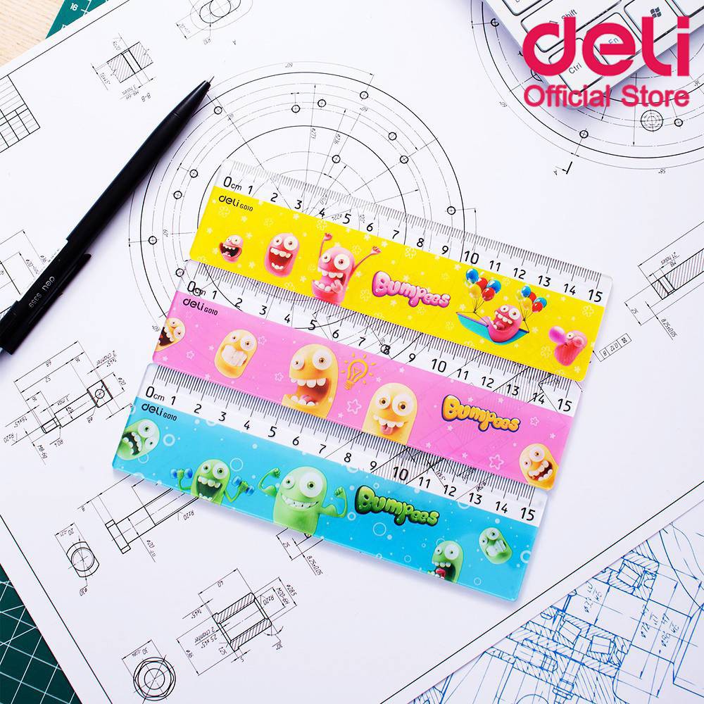 ไม้บรรทัด-deli-g01002-ruler-ไม้บรรทัดแฟนซี-สุดน่ารัก-ขนาด-15-เซนติเมตร-เหมาะสำหรับนักเรียน-นักศึกษา-1-ชิ้น