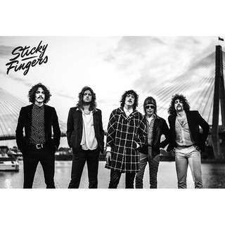 โปสเตอร์ รูปถ่าย วง ดนตรี ร็อก Sticky Fingers POSTER 24”x35” Inch Indie Rock Reggae Soul Sydney Australia V1